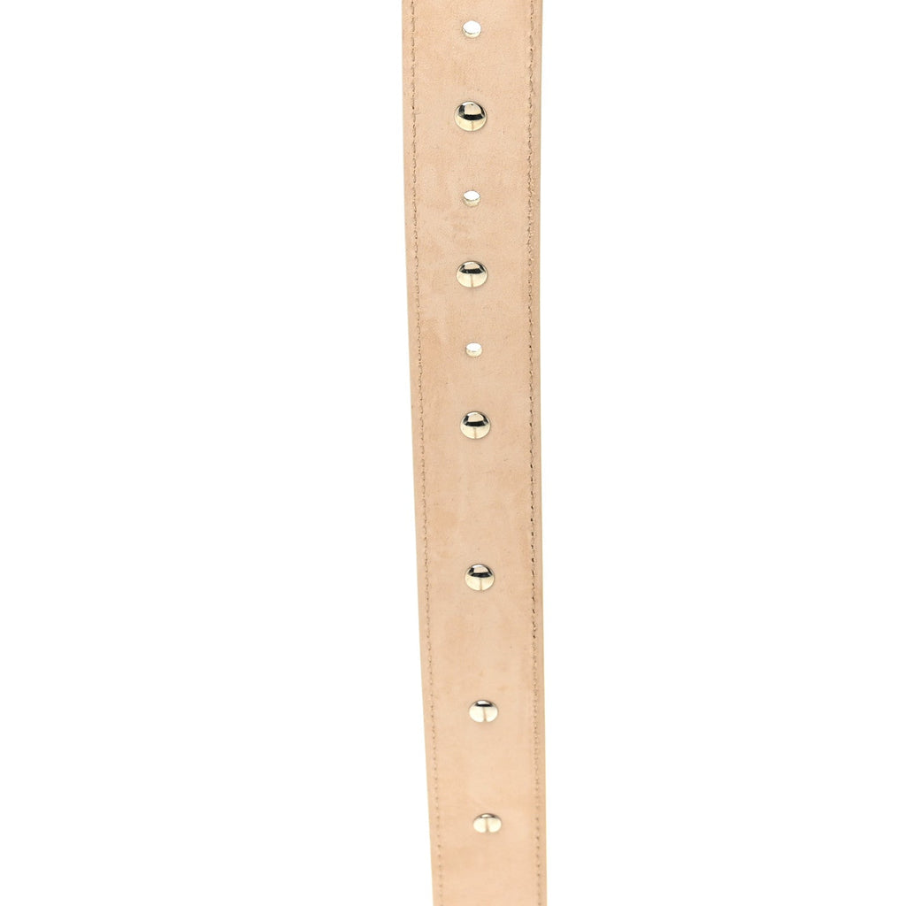 Calfskin Studded Benny Belt 80 32 Dark Ivory