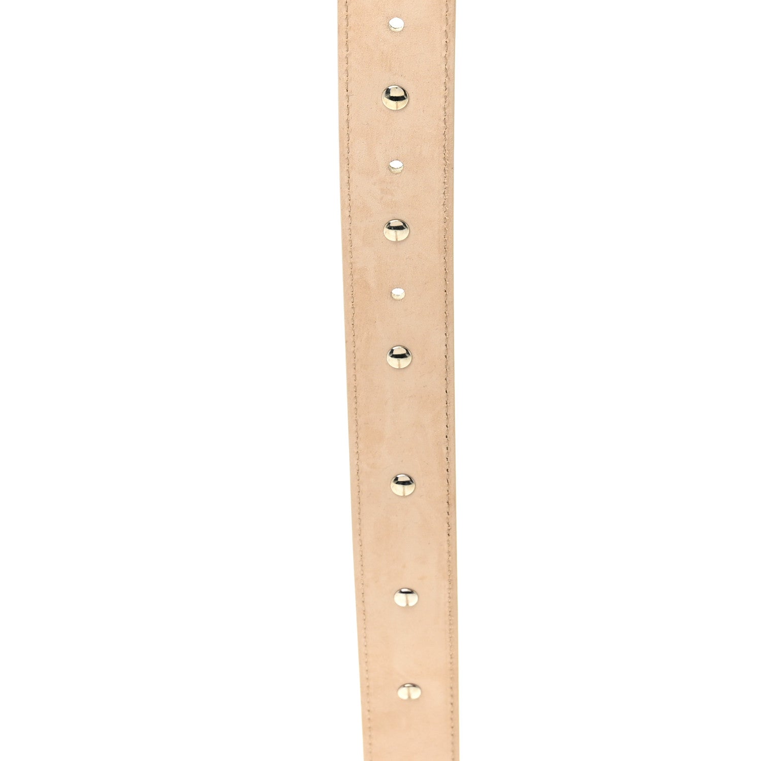Calfskin Studded Benny Belt 80 32 Dark Ivory