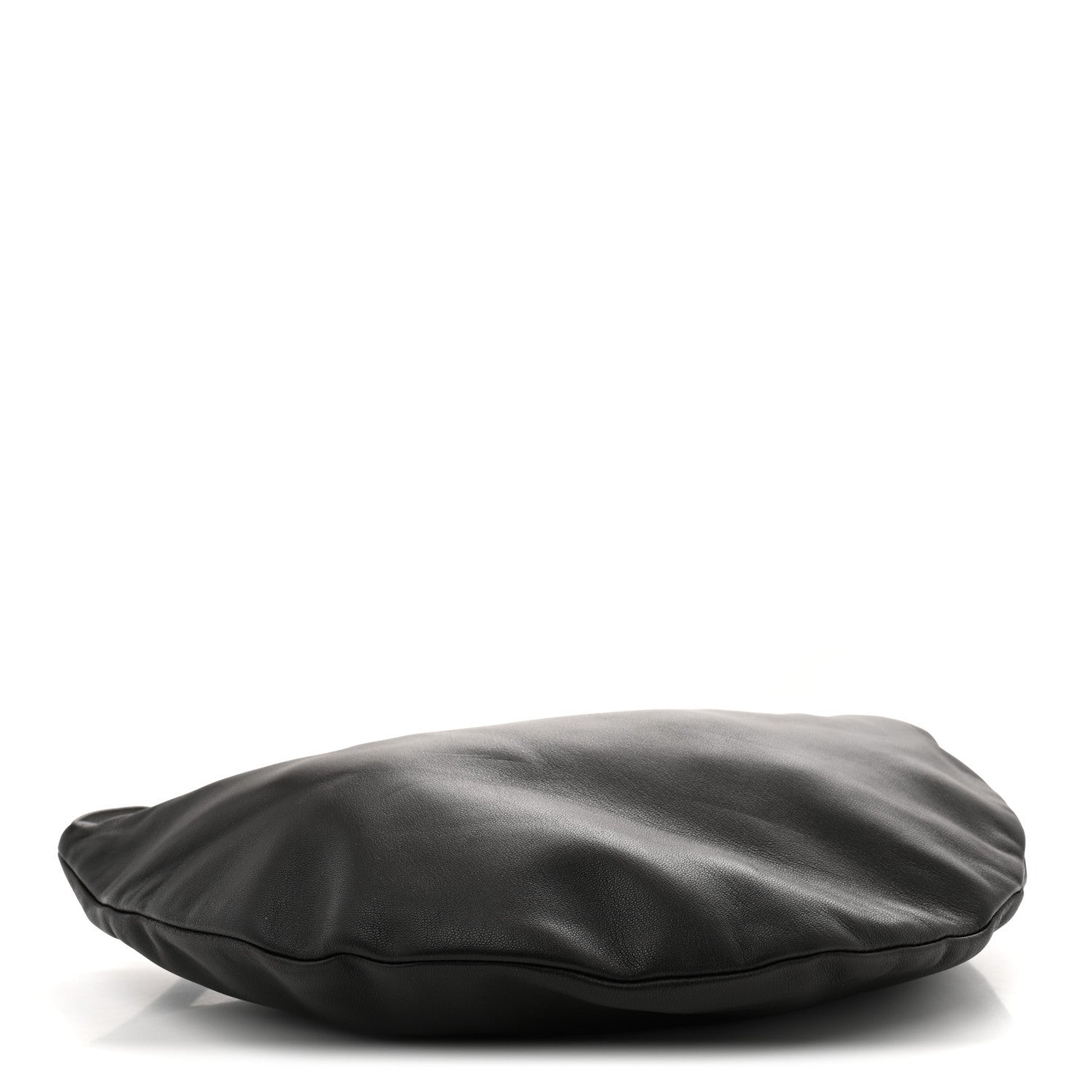 Finely Grained Calfskin Small Izzy Crescent Shoulder Bag Ebony Brown