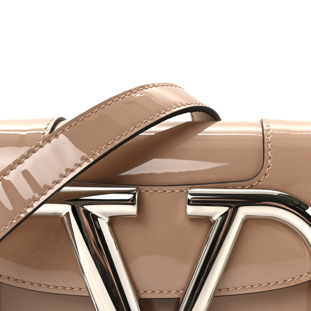 Patent Small Supervee Crossbody Bag Rose Cannelle