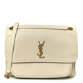 Grained Lambskin Monogram Large Niki Chain Satchel Crema Soft