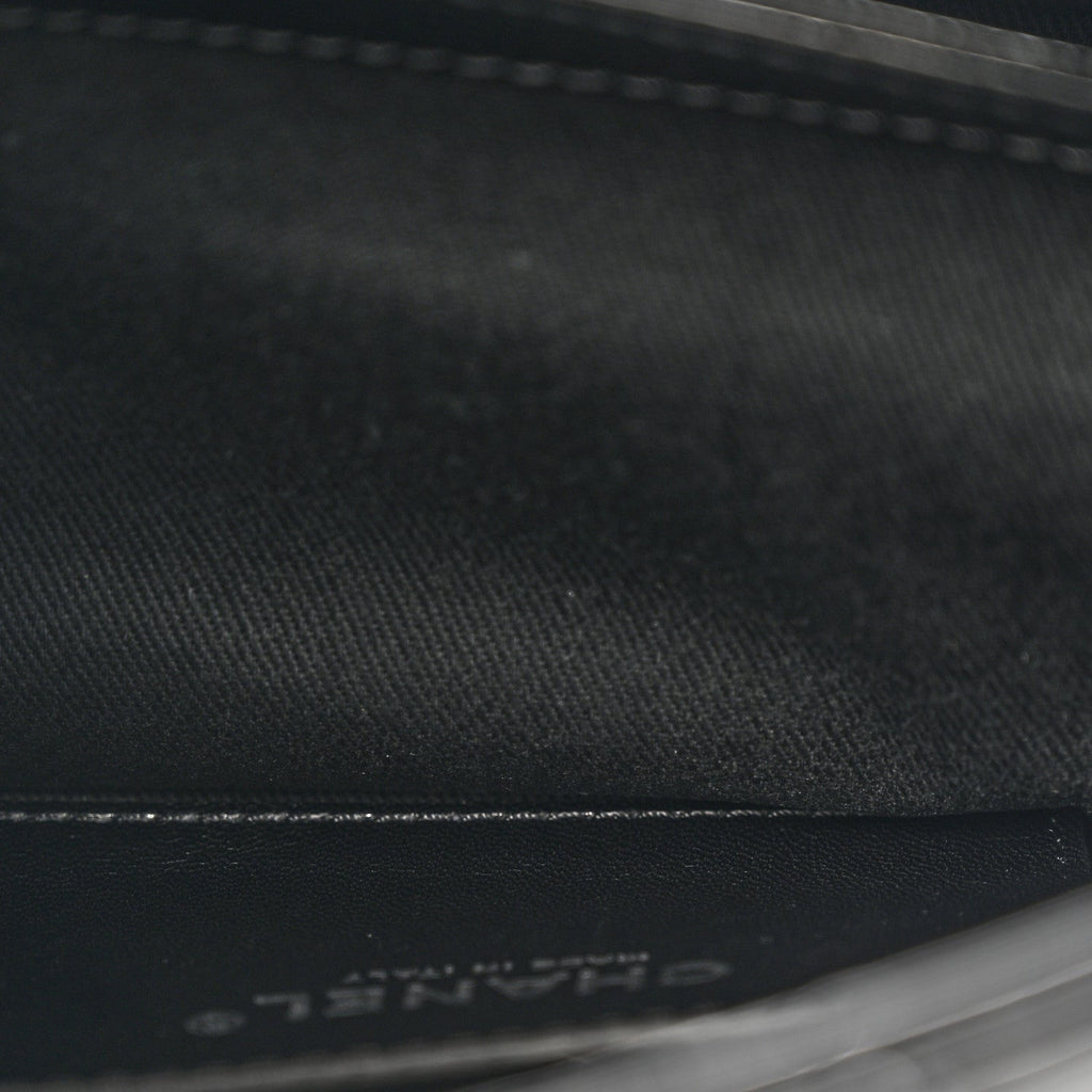 Patent Quilted Small Just Mademoiselle Bowling Bag Black