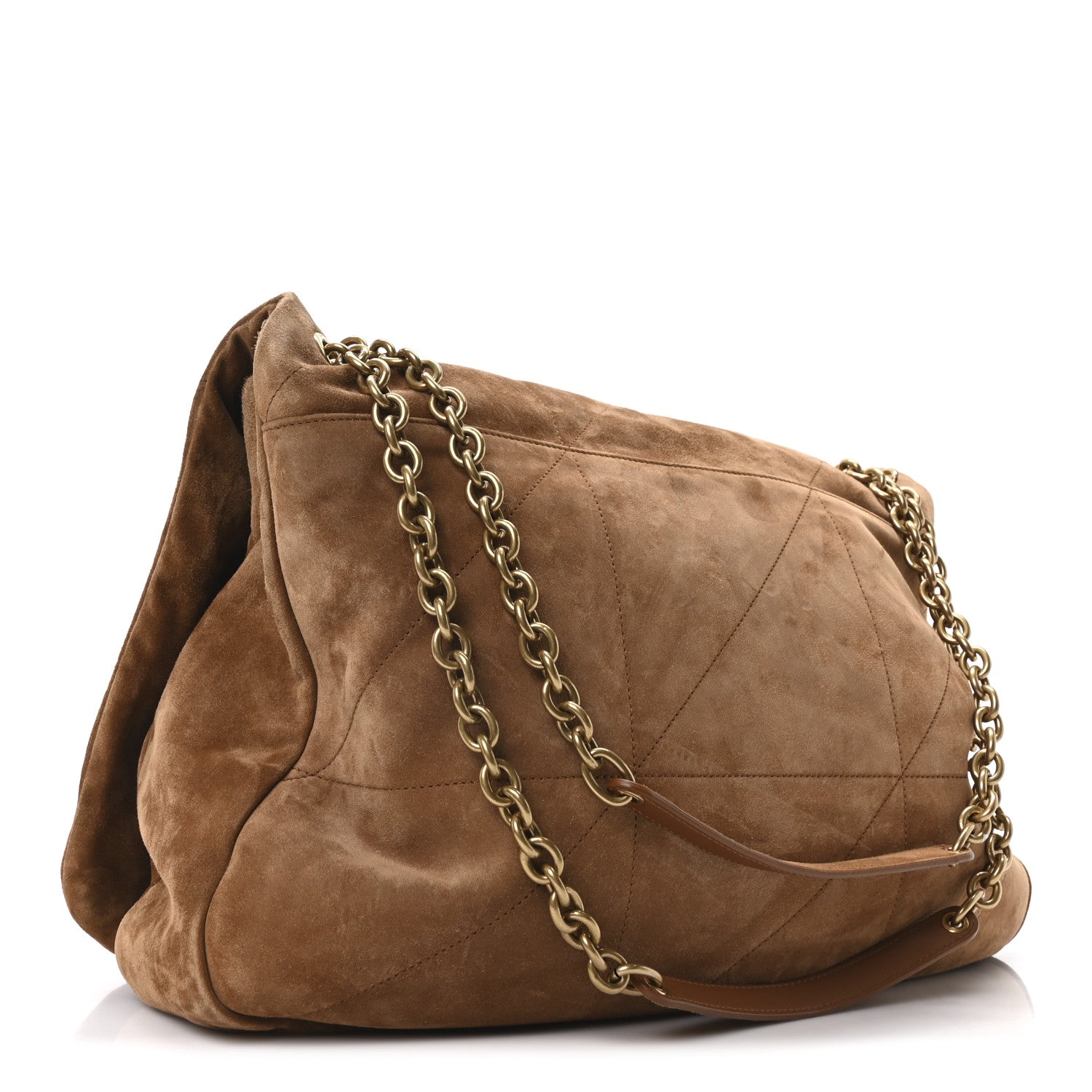 Suede Matelasse Monogram Large Jamie 4.3 Snuff