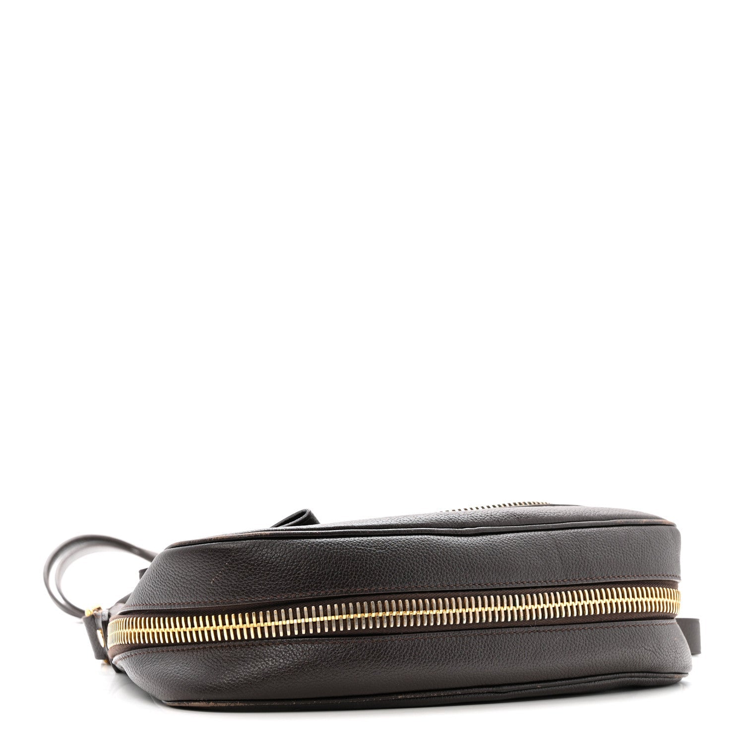 Grained Calfskin Medium Jennifer Crossbody Bag Brown