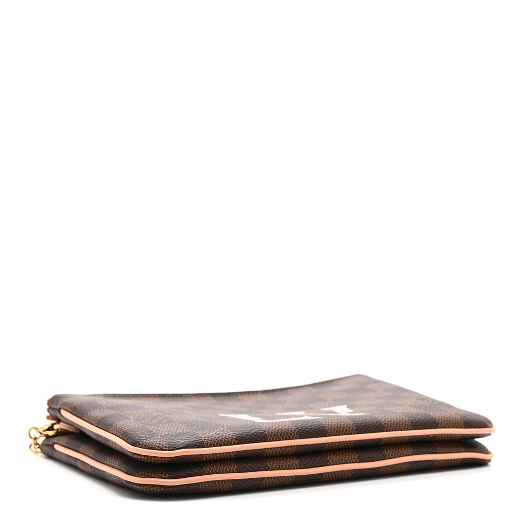 Damier Ebene Double Zip Pochette