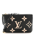 Empreinte Monogram Giant Double Zip Pochette Black Cream