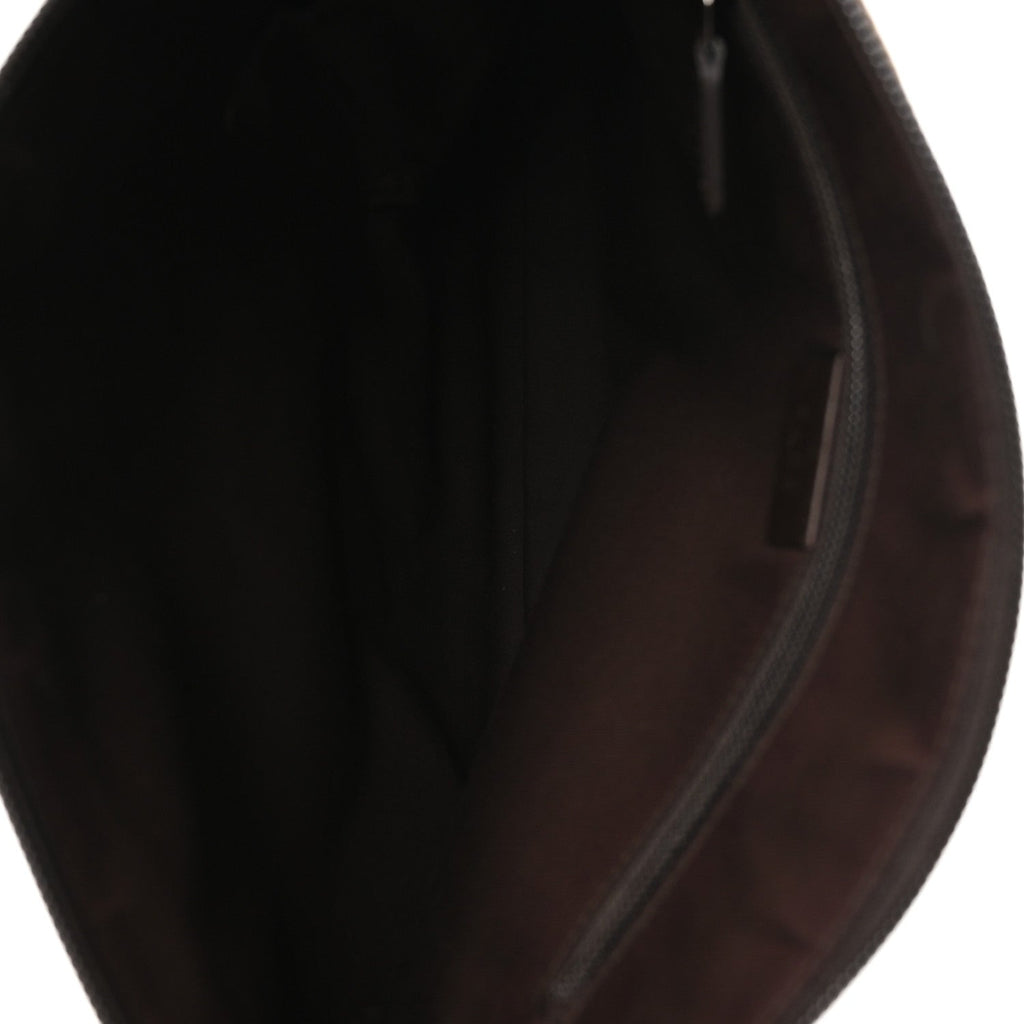 Monogram Calfskin Perforated Medium Flat Messenger Bag Dark Brown