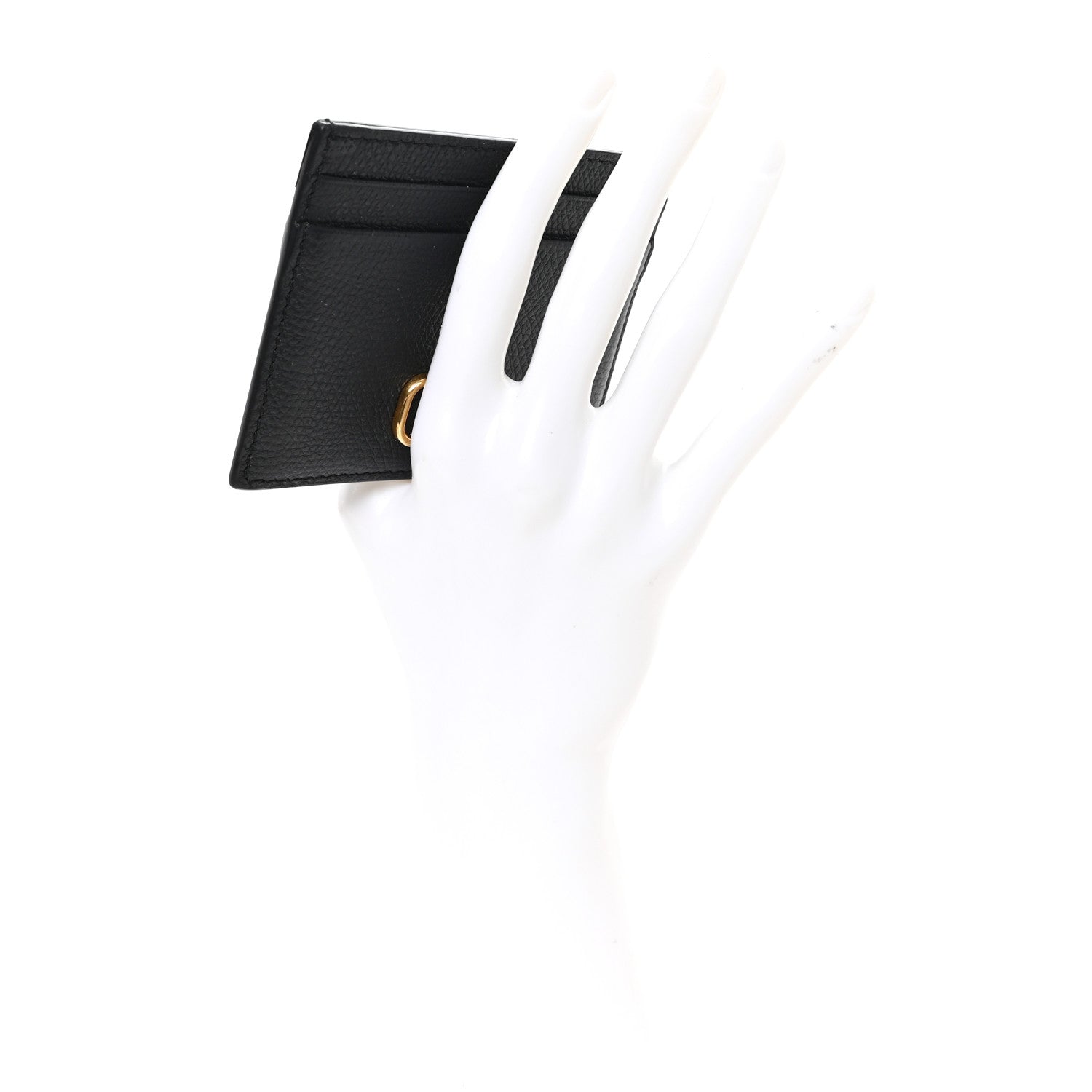 Calfskin Toile Iconographe Embossed Vlogo  Holder Black