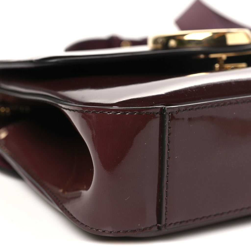 Spazzolato Sfumato Calfskin Small C Double Carry Burnt Brown