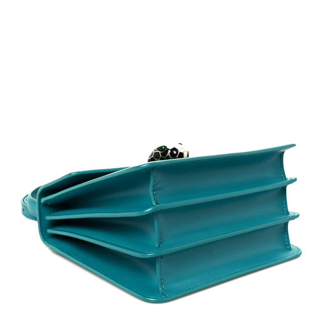 Calfskin Galuchat Serpenti Forever Crossbody Turquoise
