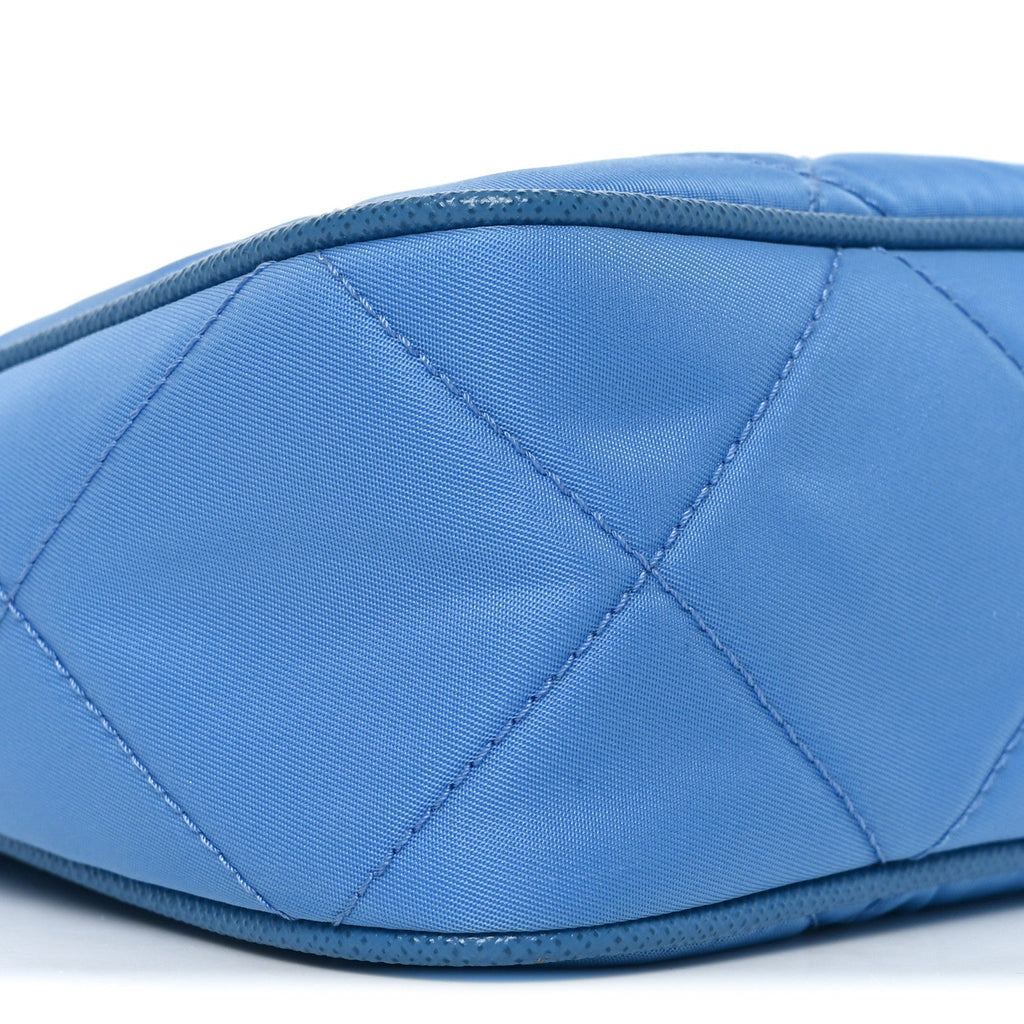 Re-Nylon Saffiano Stitched Mini Re-Edition 1995 Chaine Shoulder Bag Blue