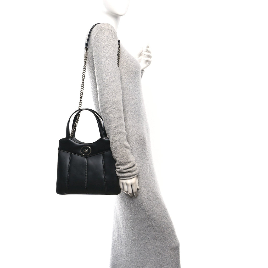Calfskin Petite GG Small Tote Bag Black