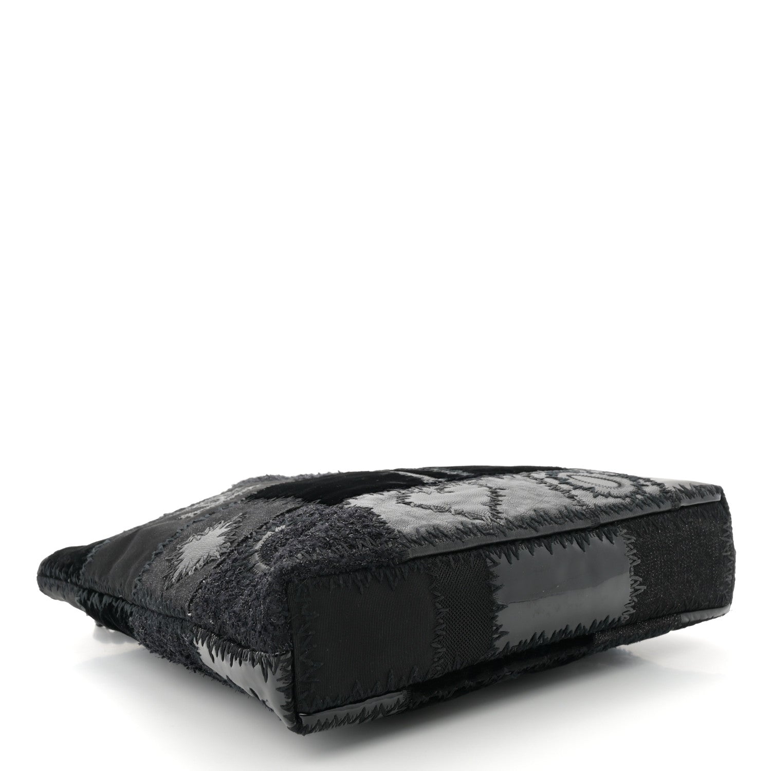 Tweed Patchwork Tote Black