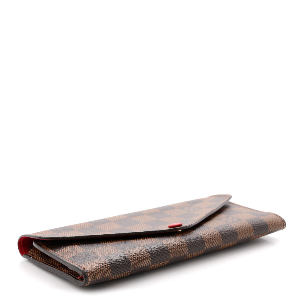 Damier Ebene Josephine Wallet Red