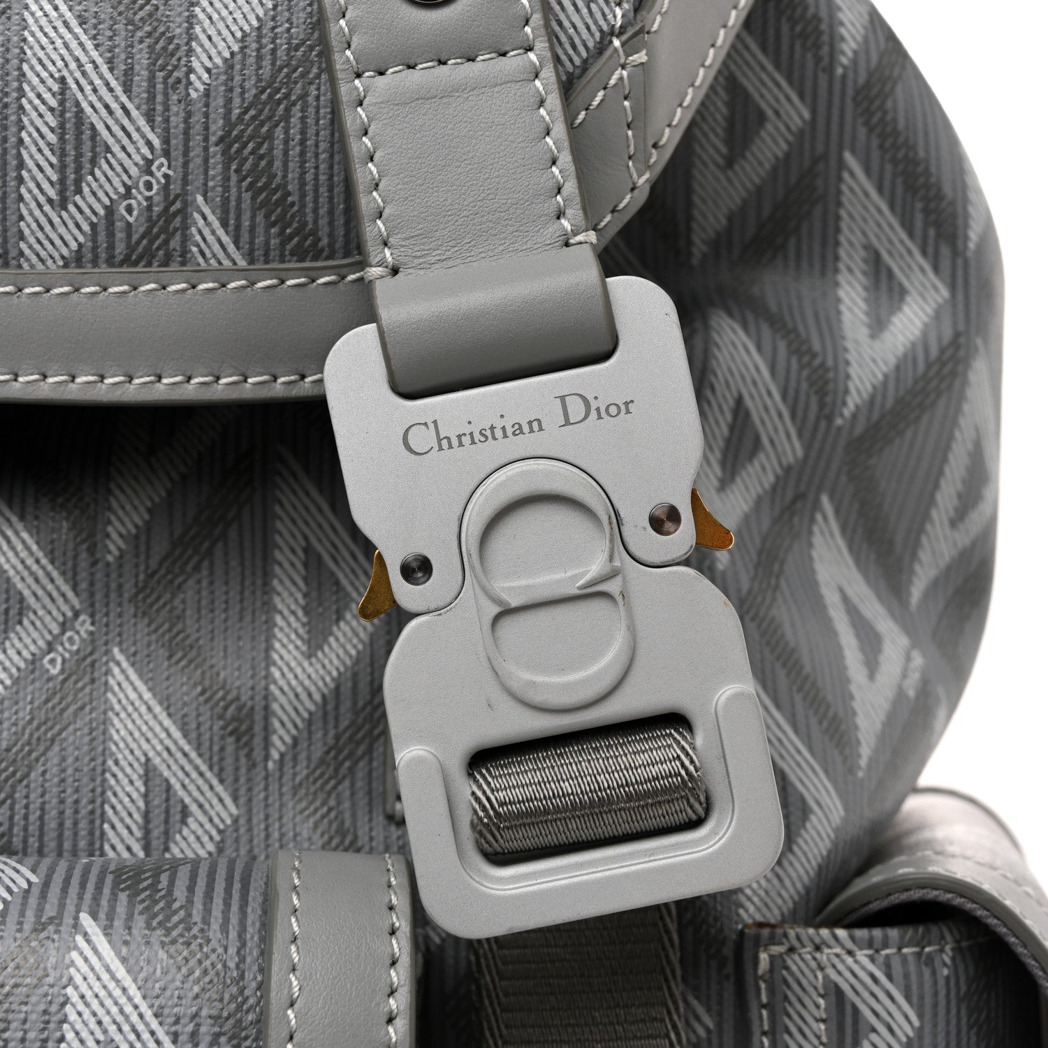 Coated Canvas CD Diamond Large Hit The Road Backpack Gray