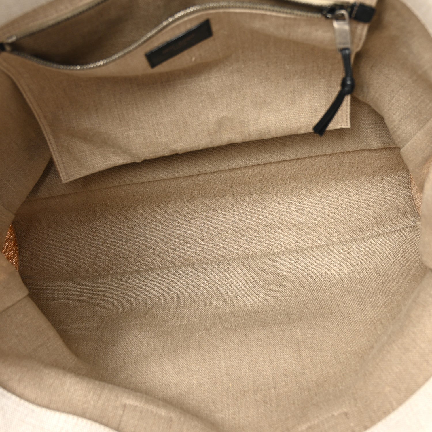 Linen Calfskin Rive Gauche Tote Optic White