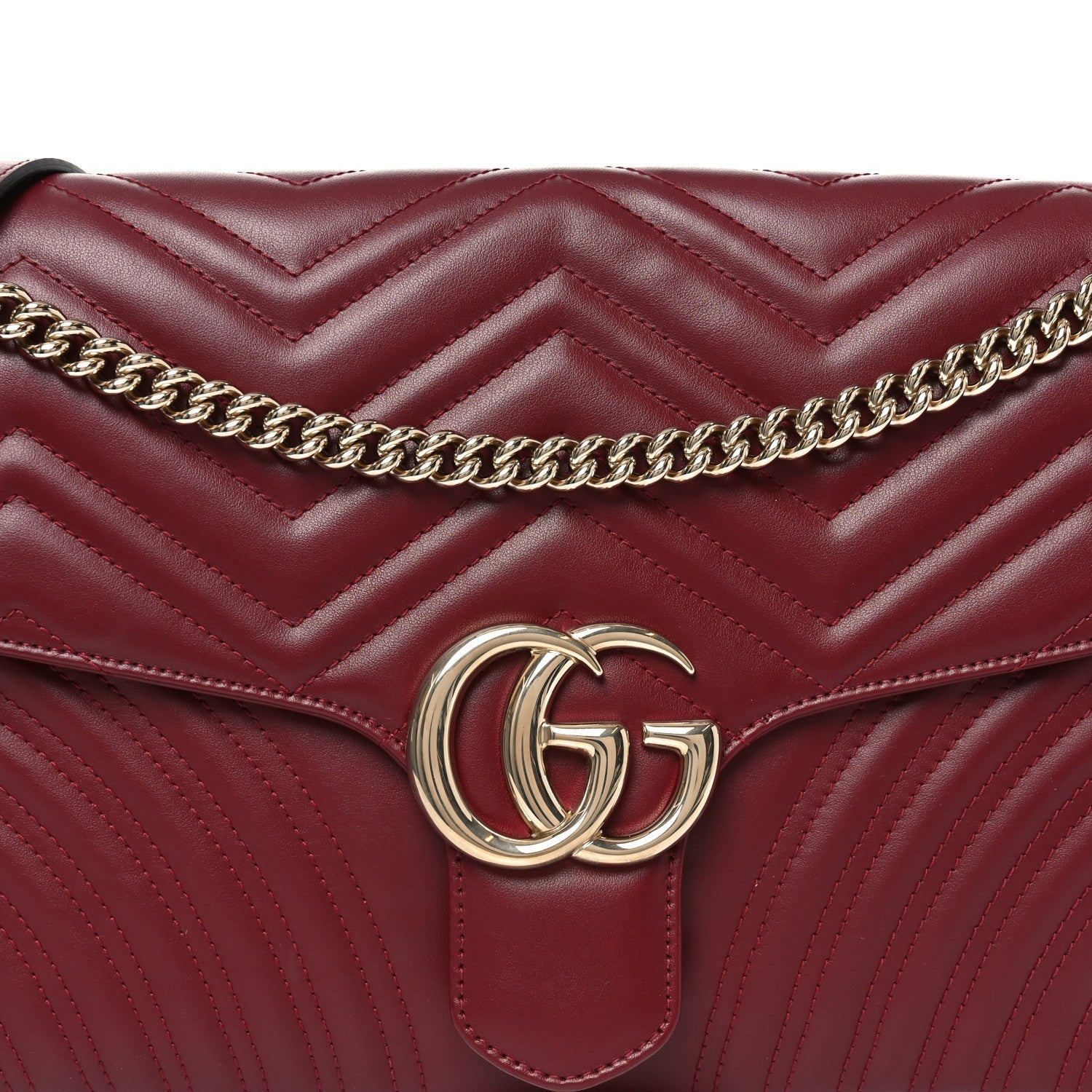 Calfskin Matelasse Large Horizontal GG Marmont Shoulder Bag Black