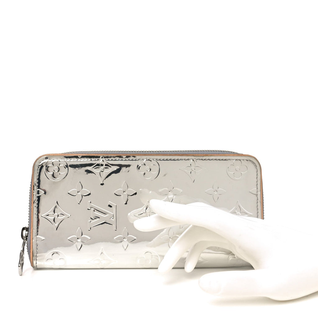 Monogram Mirror Zippy Wallet Silver