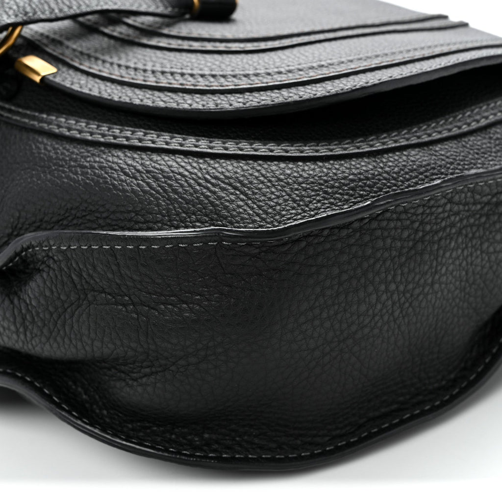 Calfskin Medium Marcie Satchel Black
