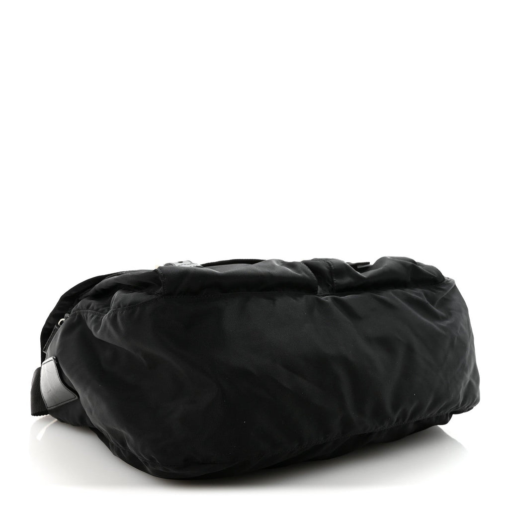 Nylon Vela Sport Messenger Bag Black