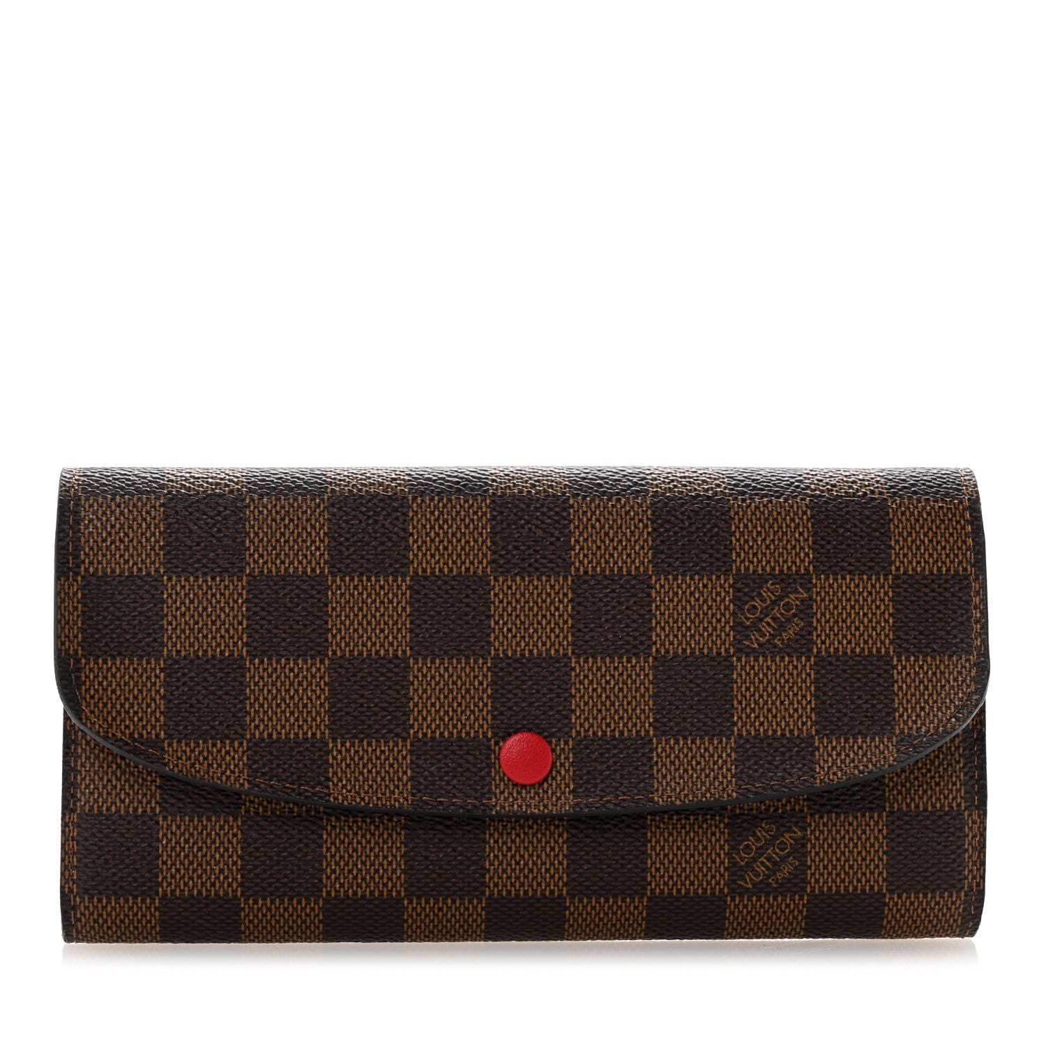 Damier Ebene Emilie Wallet Red