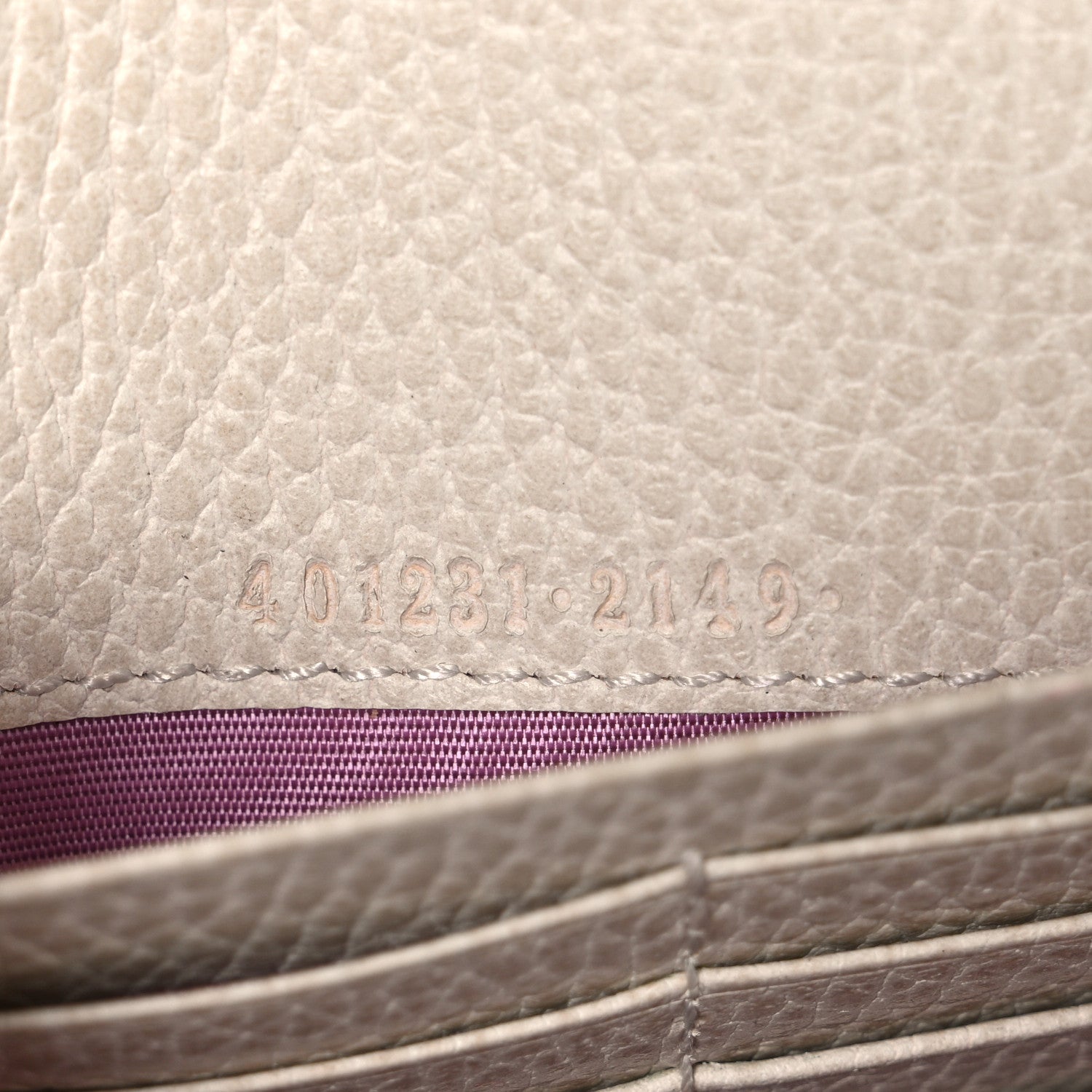 Dollar Calfskin Mini Dionysus Chain Wallet Mystic White