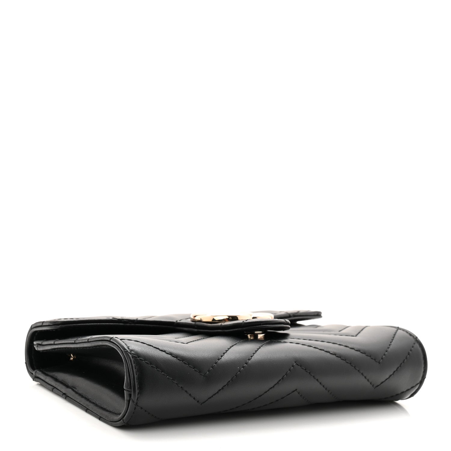 Calfskin Matelasse GG Marmont Wallet on Chain Black