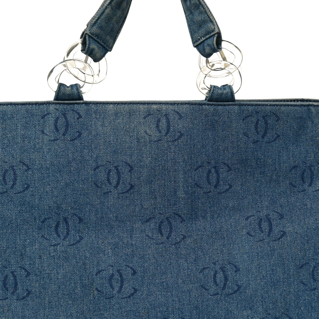 Denim Large CC Tote Dark Navy Blue