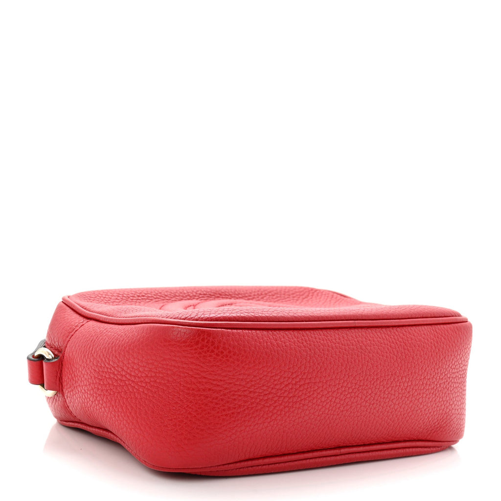Pebbled Calfskin Small Soho Disco Bag Tabasco Red