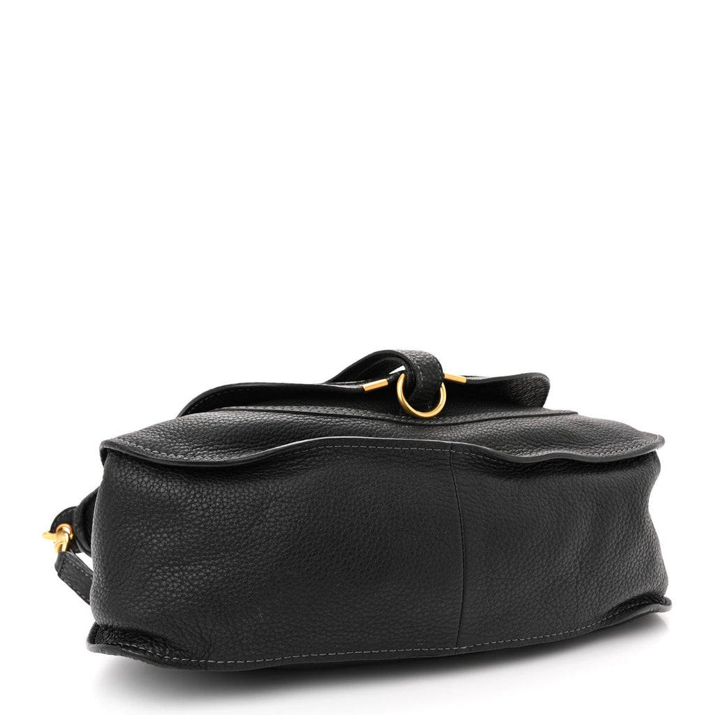 Calfskin Medium Marcie Satchel Black