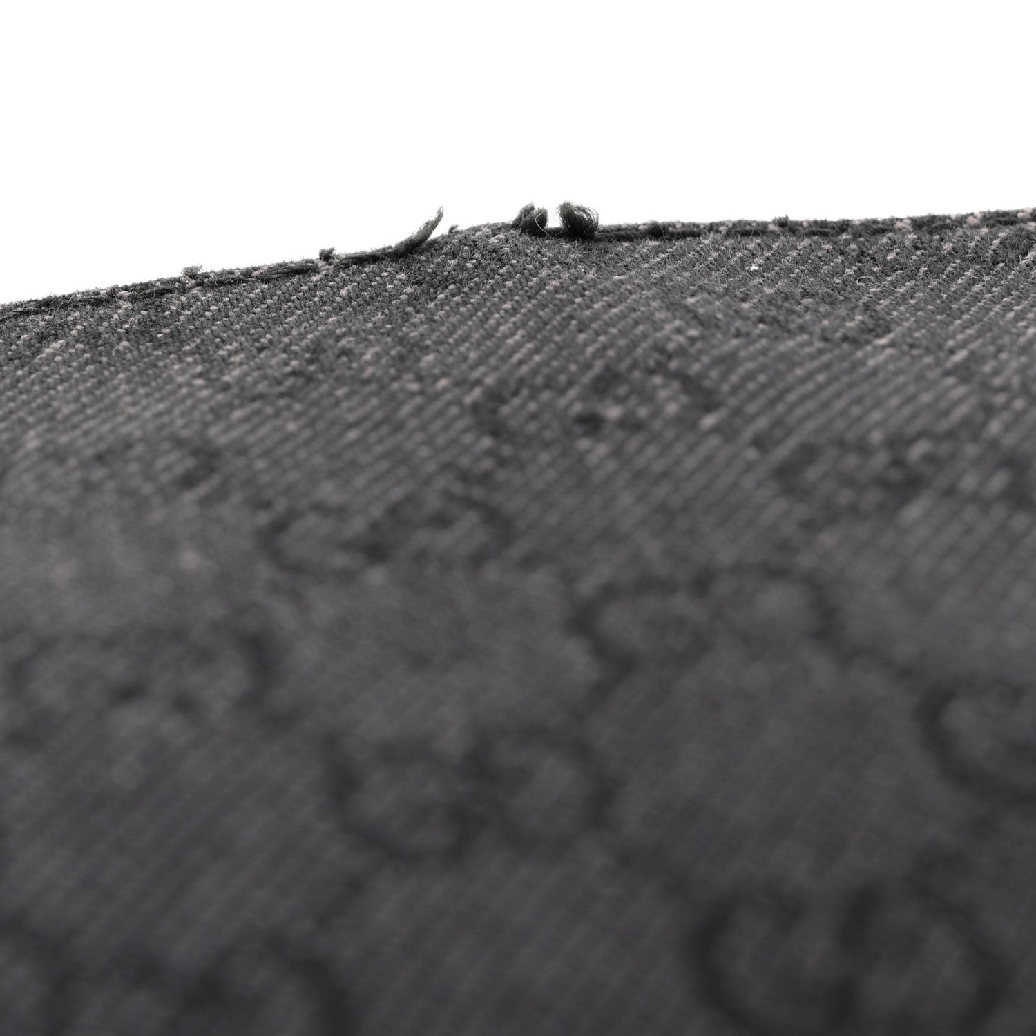 Denim Monogram Flat Messenger Bag  Black