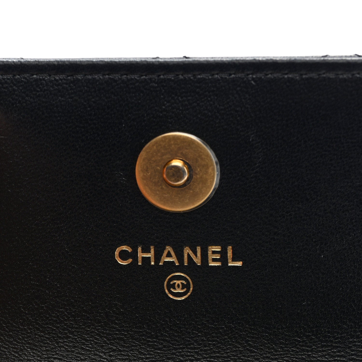 Lambskin Quilted Pearl Crush Flap With Chain Black