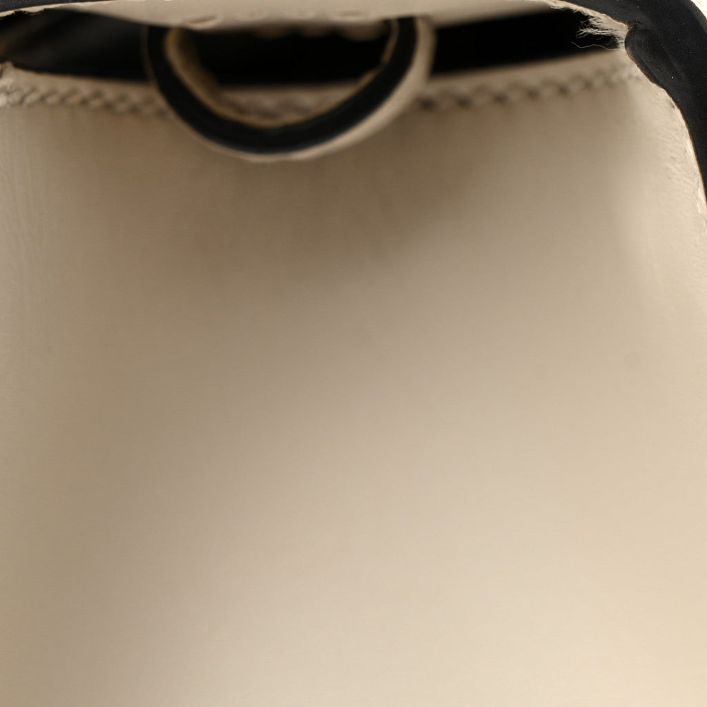 Calfskin Mini Sylvie Top Handle Bag White