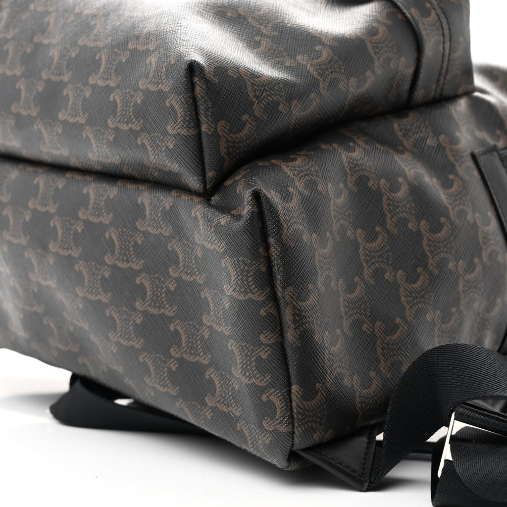 Triomphe Canvas XL Calfskin Backpack Black