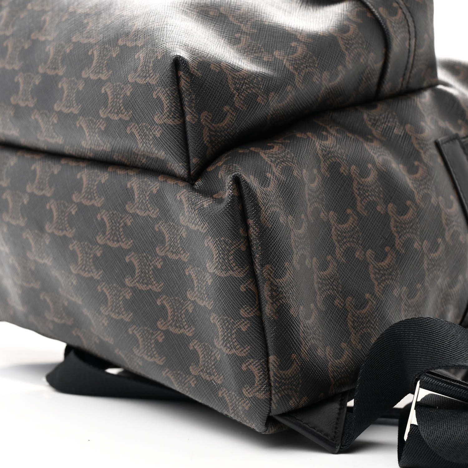 Triomphe Canvas XL Calfskin Backpack Black