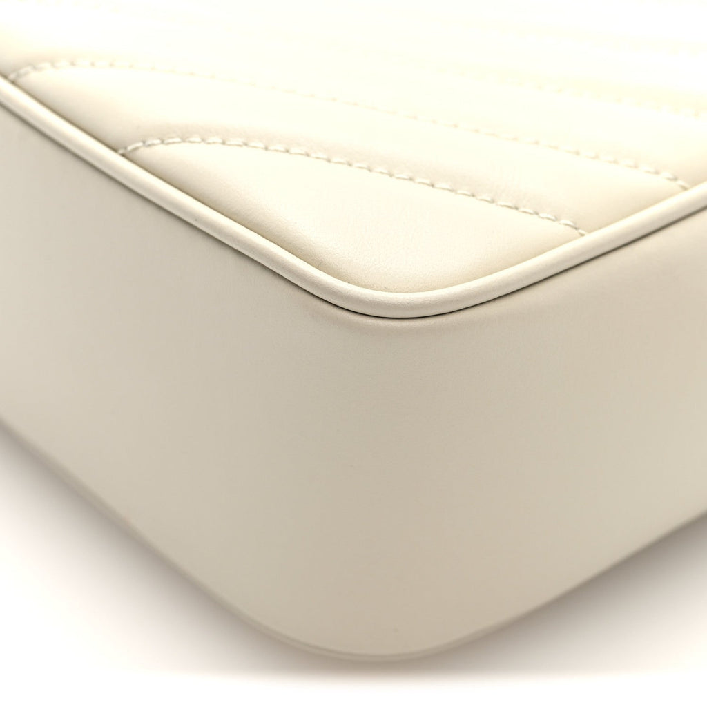 Calfskin Matelasse Monogram Lou Camera Bag Crema Soft