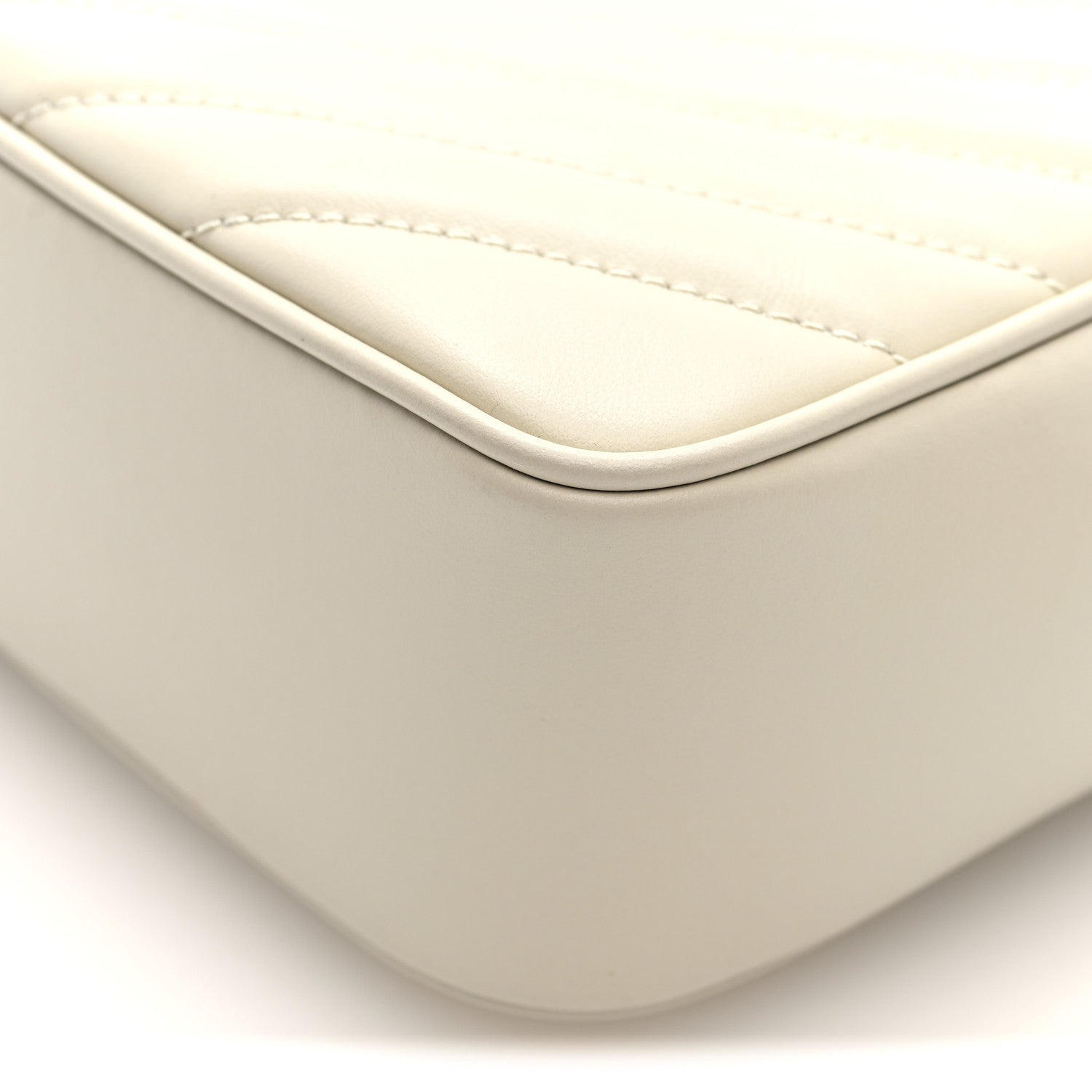 Calfskin Matelasse Monogram Lou Camera Bag Crema Soft