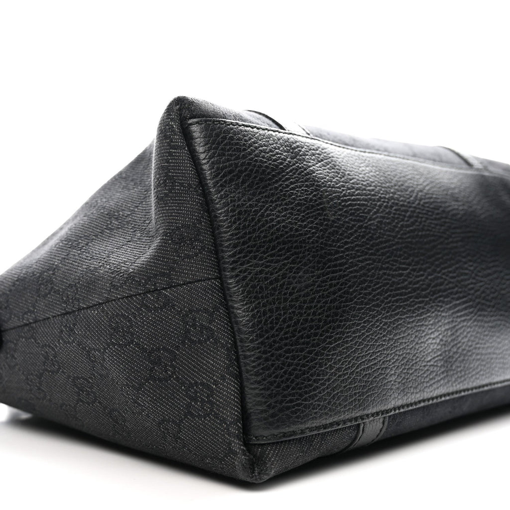 Nylon Monogram Medium GG Charm Dome Satchel Black