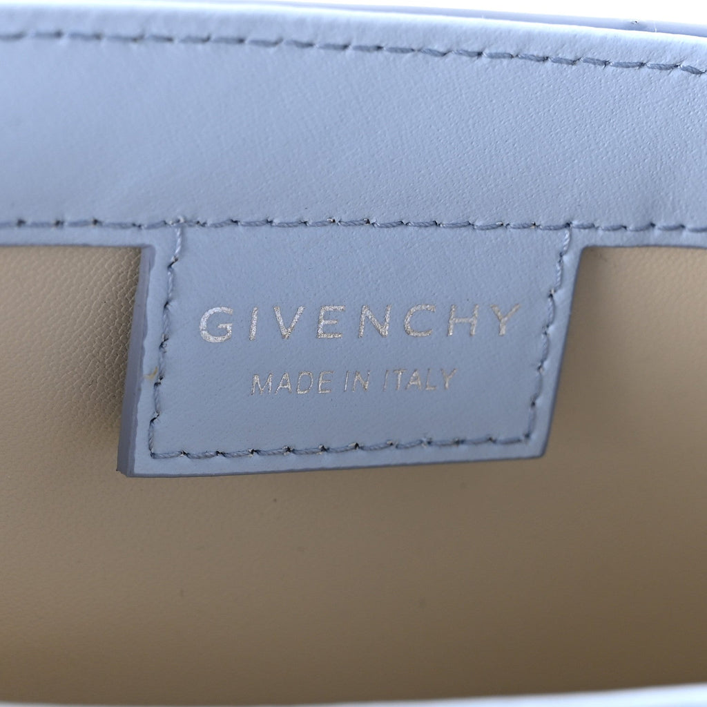 Box Calfskin Small Cut Out Shoulder Bag Light Blue