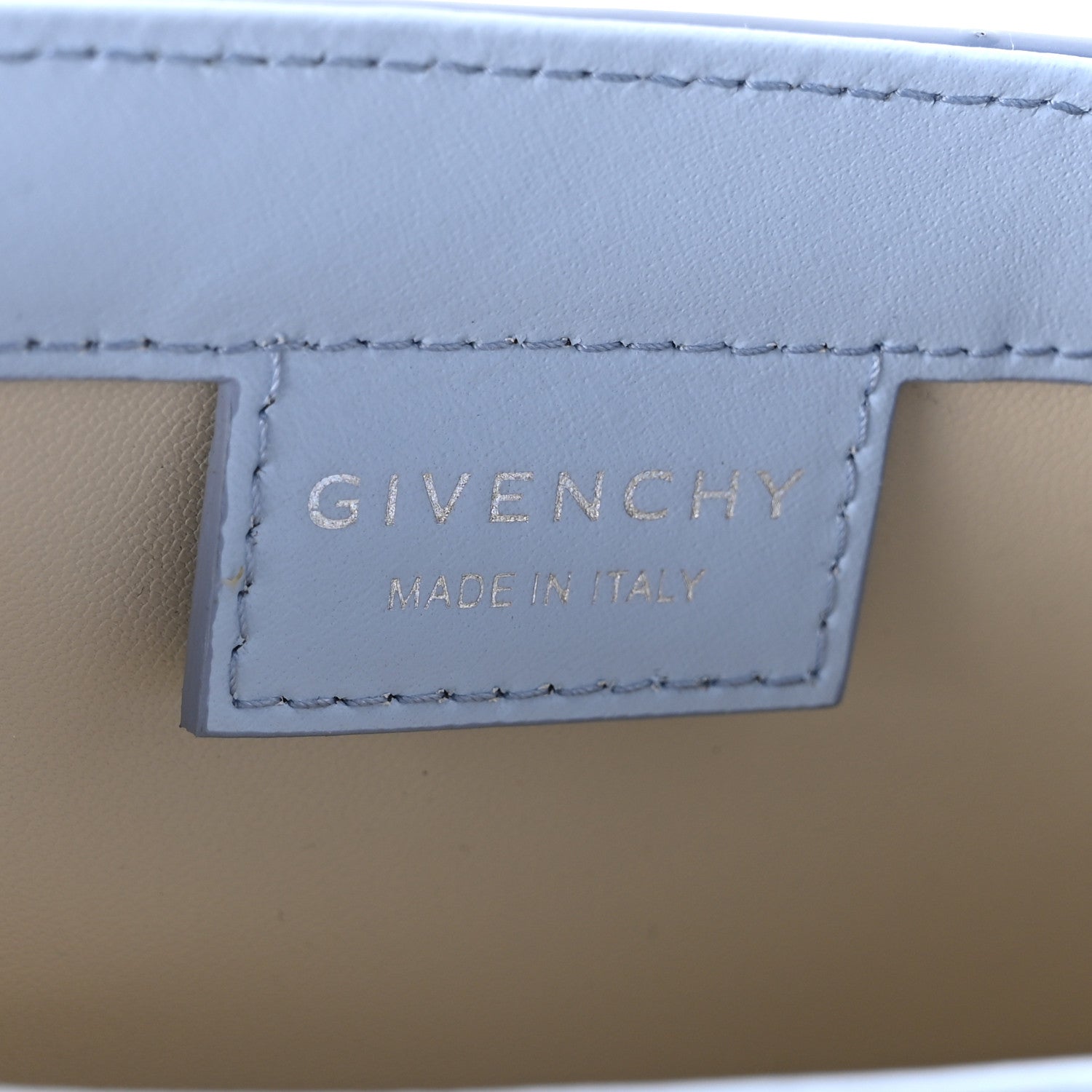 Box Calfskin Small Cut Out Shoulder Bag Light Blue