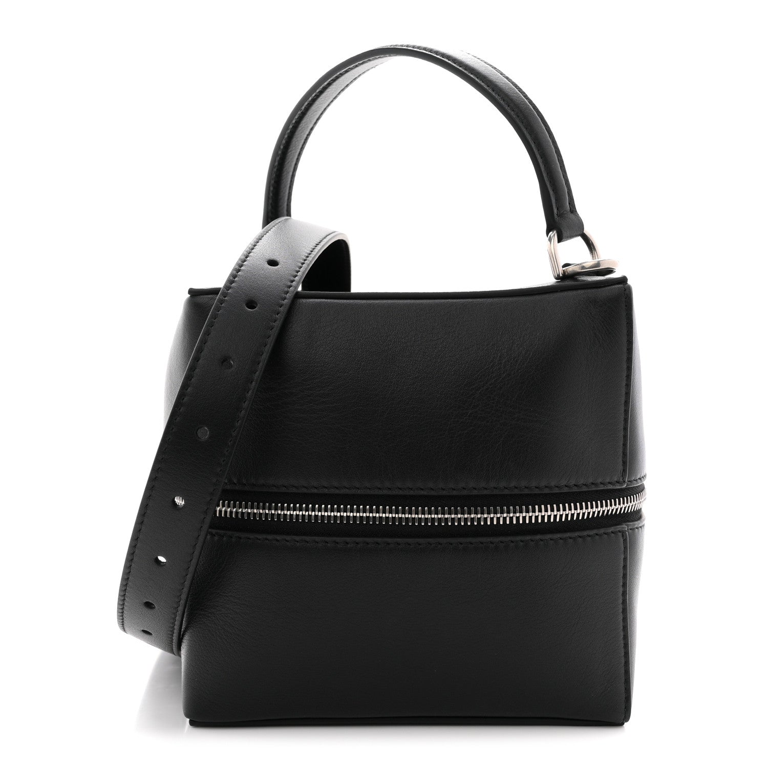 Dolly Calfskin 4X4 Shoulder Bag Black White