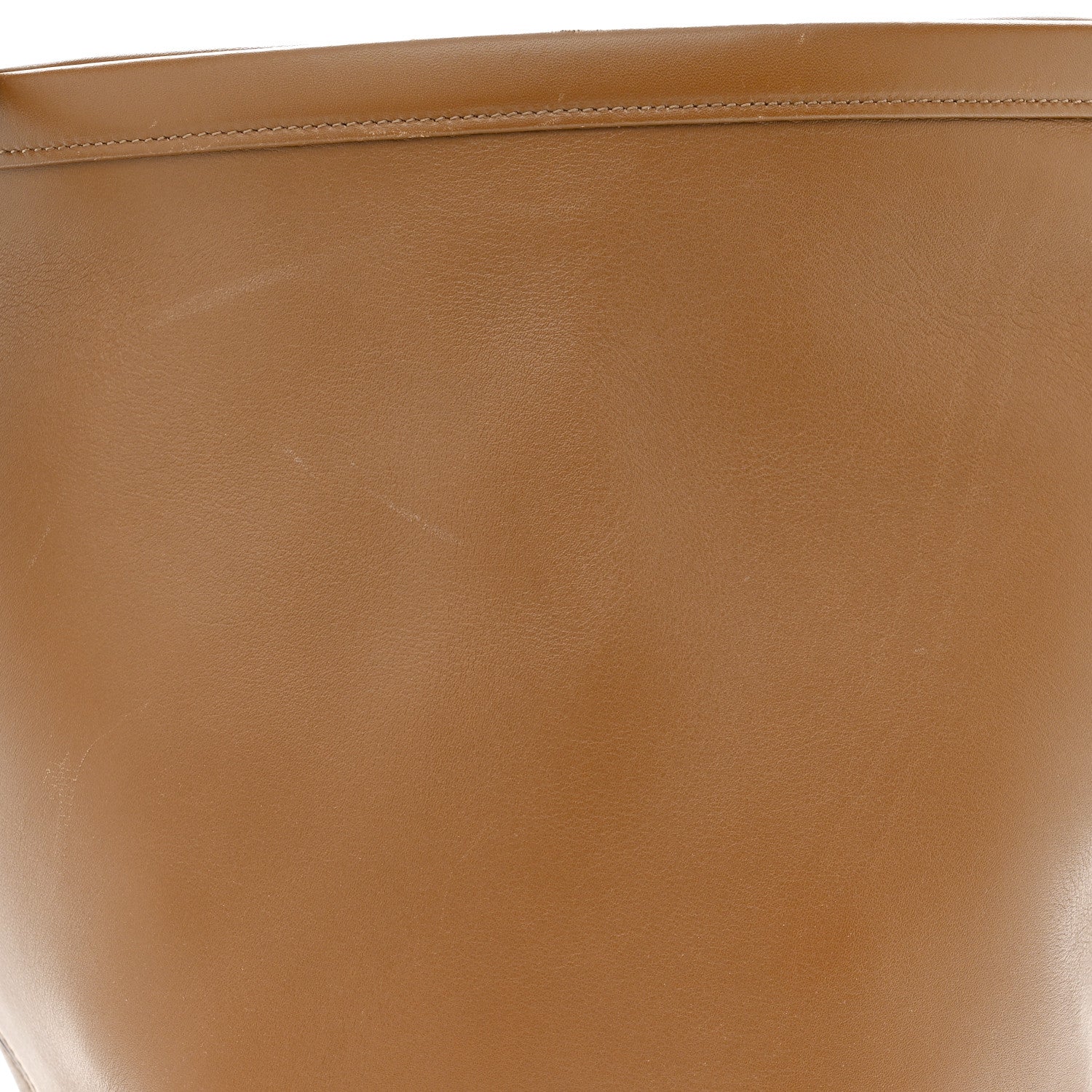 Smooth Calfskin Clasp Bucket Bag Brown