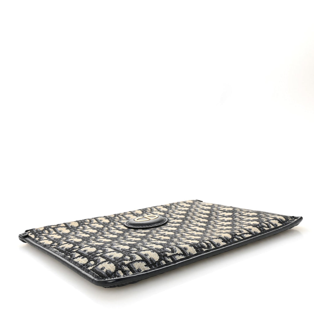 Oblique Monogram Pouch Clutch Blue