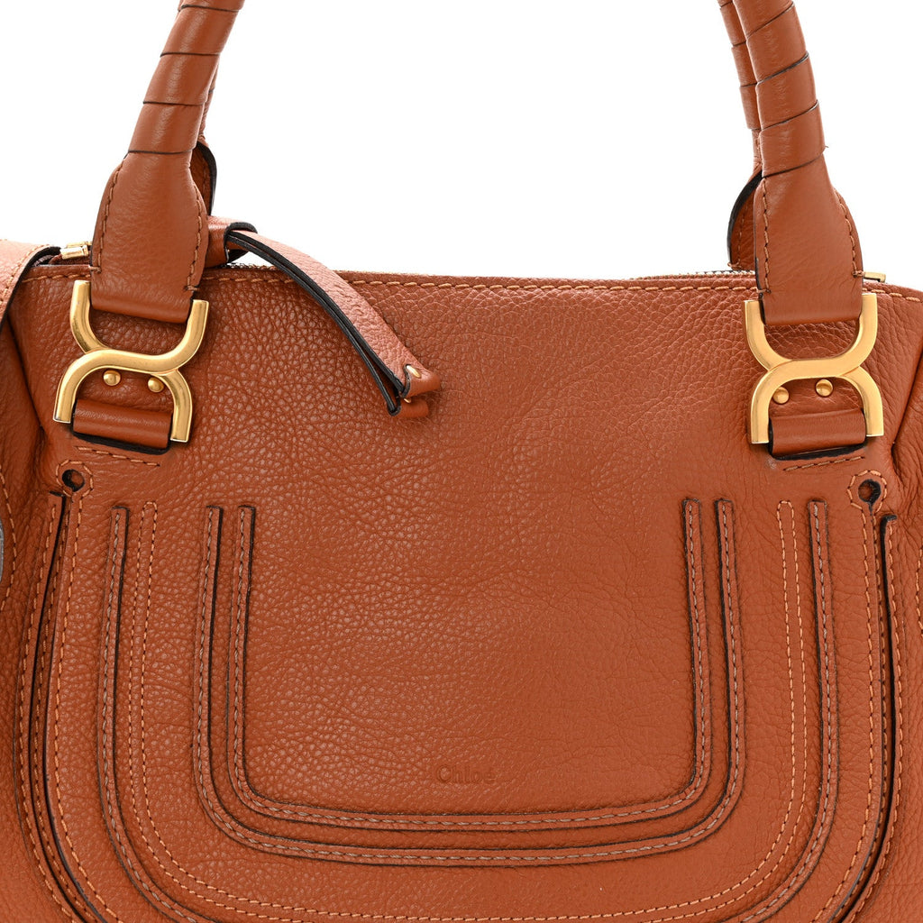 Calfskin Braided Medium Marcie Double Carry Tan