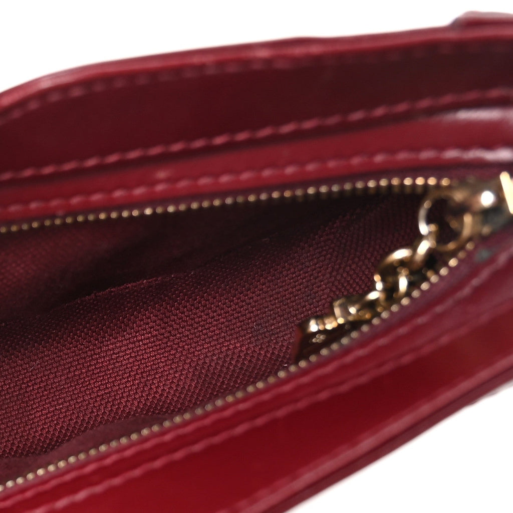 Calfskin Mini Moon Side Shoulder Bag Rosso Ancora
