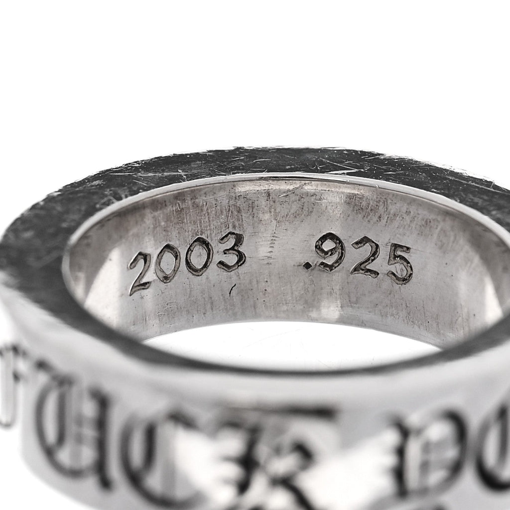Sterling Silver Cross Fck You Spacer Ring 48 4.5
