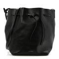 Vegetable Tanned Calfskin Bucket Bag Black Flamma