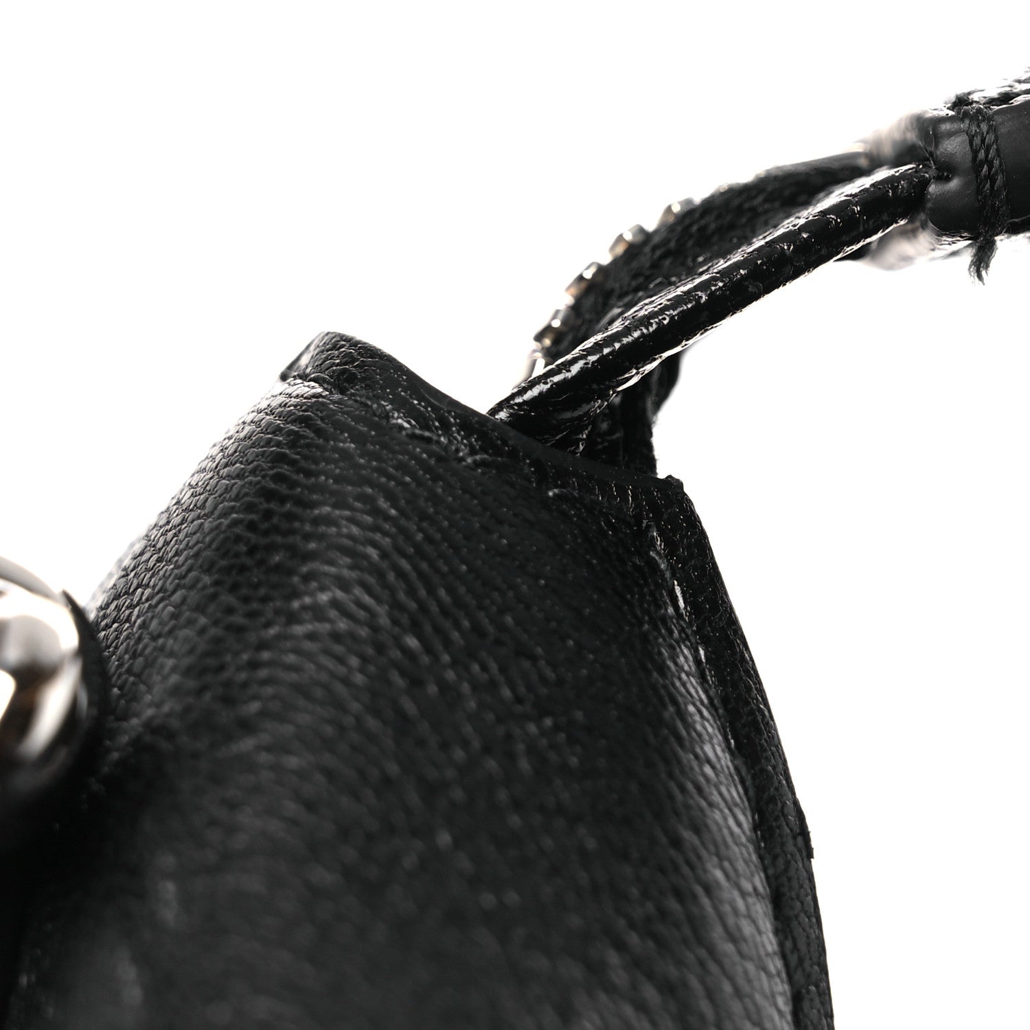 Grained Calfskin Medium Brea Crossbody Bag Black