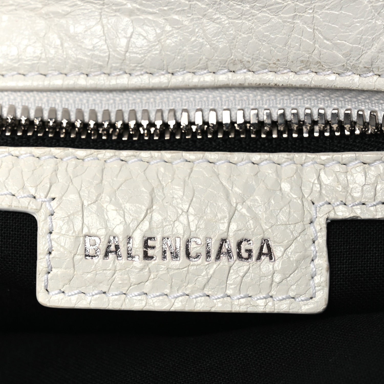 Agneau Arena Crystal Neo Cagole Handbag XS Optic White
