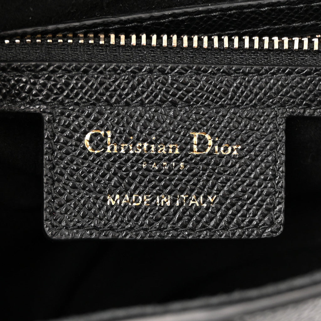 Grained Calfskin Saddle Bag Black